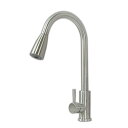 【送料無料】グースネック水栓キッチン蛇口引き出し式混合水栓シングルレバー Ambest FK7326 水道 水まわり 蛇口 ステンレス水栓 360度回転 冷温切...