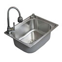 50x40ステンレス一槽プレスキッチンシンク排水付き水栓蛇口ソープ Ambest WS1542 水回り システムキッチン キッチン設備 新築 改築 建て替え リ...