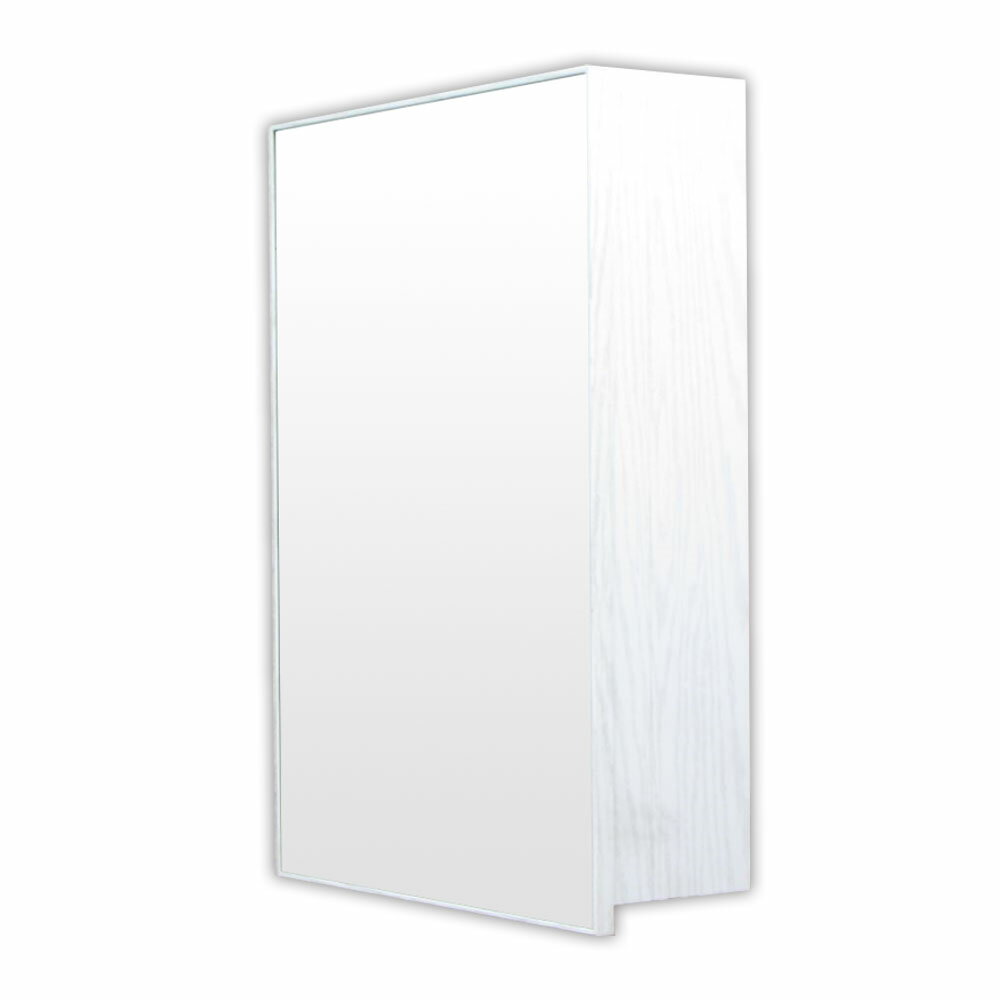 【送料無料】50x70cm白木目ミラー収納壁掛けキャビネット鏡防水姿見鏡 Ambest MQ5070 インテリアミラー 洗面所鏡 シンプルモダンミラー 浴室 トイレ ミラー鏡 壁掛け式 省スペース 木目 化粧鏡 壁掛け収納 防水