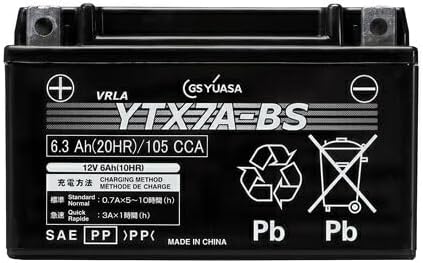 YTX7A-BS GS ユアサ VRLA 【 制御弁式 液入り充電済 】 ジーエスユアサ 傾斜搭載可 横置き可能 純正 正規品 バイク …