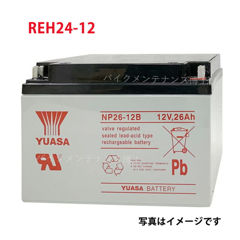 REH24-12 GS ユアサ 小形制御弁式鉛蓄電池 ジーエスユアサ REHシリーズ バッテリー 12V / UPS / 無停電電源 / CATV / エレベータ 防災 防犯システム機器 / 非常 灯 REH24ー12