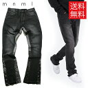 mnml B167 PAISLEY デニム パンツ フレアカット ブーツカット ブラック ペイズリー 黒 FLARE DENIM Black ミニマル