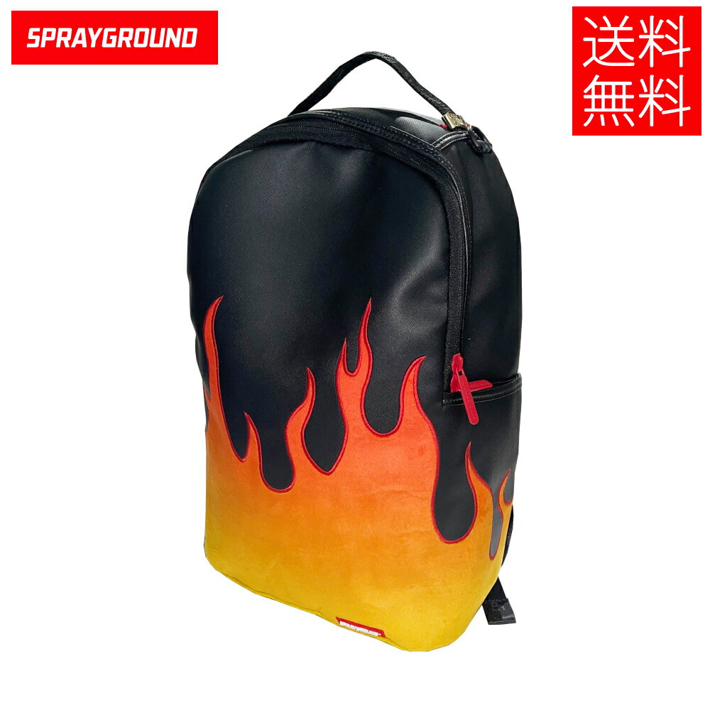 スプレーグラウンド 【送料無料】SPRAYGROUND x CREAM FIRE コラボ バックパック ブラック/レッド 鞄 黒/赤 BACKPACK Black/Red スプレイグラウンド x クリーム メンズ レディース 男女兼用 ストリート