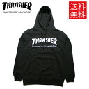 【送料無料】THRASHER MAG LOGO プルオーバー フーディー パーカー ブラック 定番ロゴ 黒 HOODIE Black スラッシャー