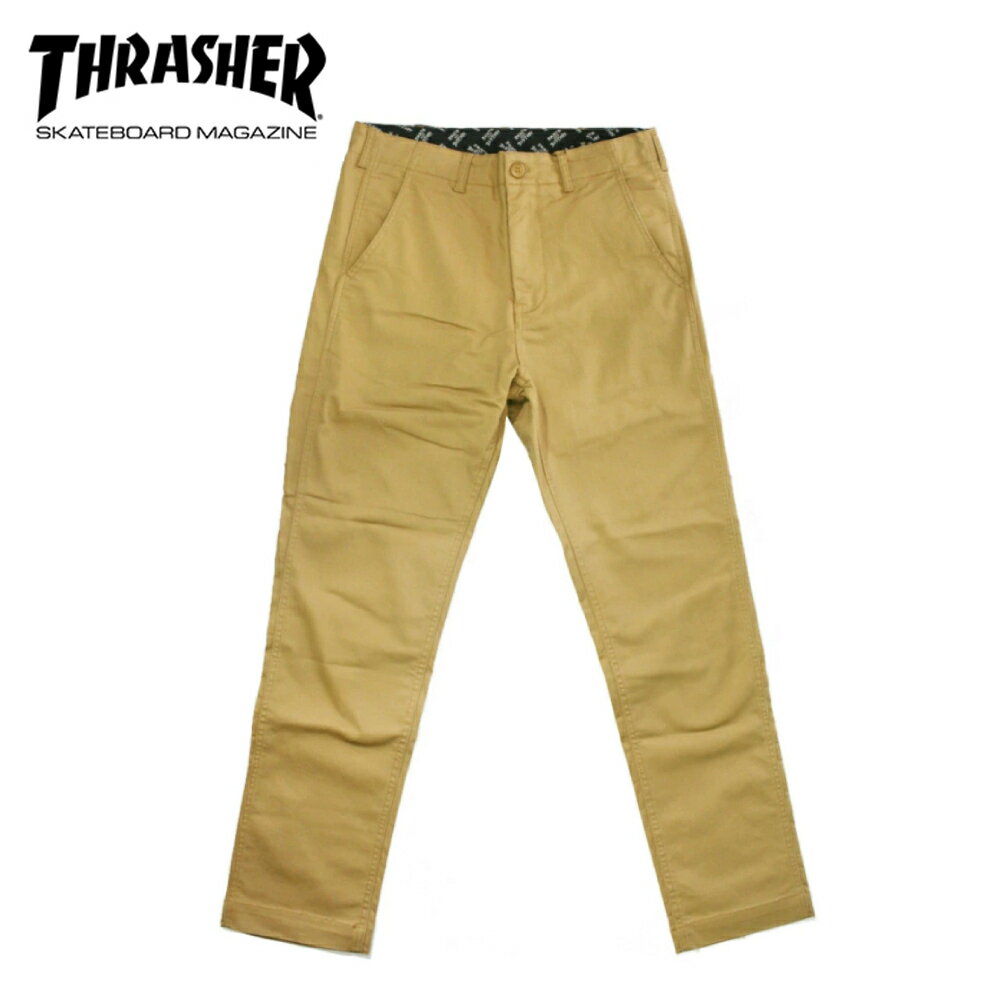 Rakuten - THRASHER CVC STRETCH テーパード パンツ ベージュ TAPERD PANTS Beige スラッシャー