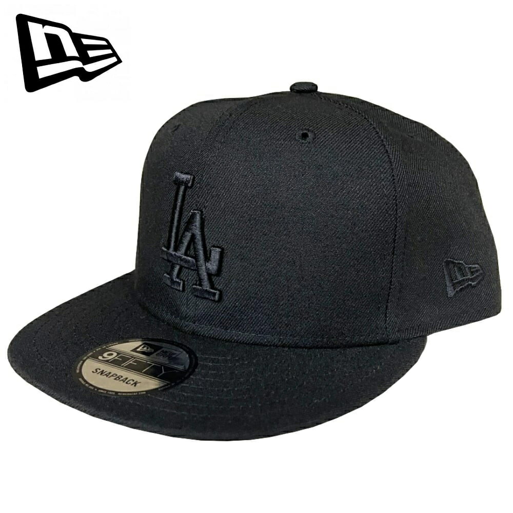 NEW ERA US Standard MLB LA Los Angeles Dodgers BASIC SNAPBACK CAP 9FIFTY 950 Snapback Cap BLACK/BLACK One Size Fits All (Men's & Women's)
