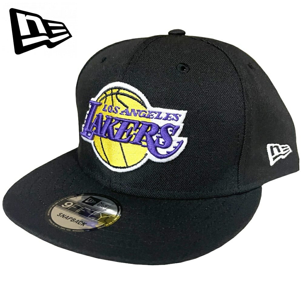 NEW ERA (New Era) US Standard International Specification NBA20 Los Angeles Lakers SNAPBACK CAP 9FIFTY 950 Black One Size Fits All (Men's & Women's)