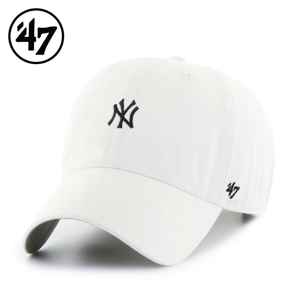 '47 NY Yankees Base Runner CLEAN UP ローキャップ ヤンキース ベースランナー クリーンナップ ホワイト 白 LOWCAP White フォーティーセブン フリーサイズ メンズ レディース 男女兼用