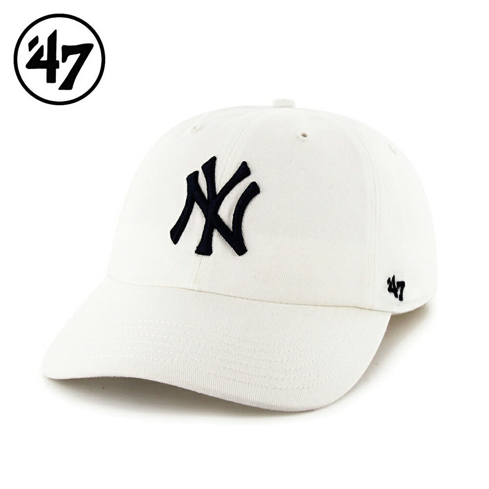 Rakuten - '47 NY Yankees CLEAN UP ローキャップ ヤンキース クリーンナップ ホワイト 白 LOWCAP White フォーティーセブン フリーサイズ メンズ レディース 男女兼用