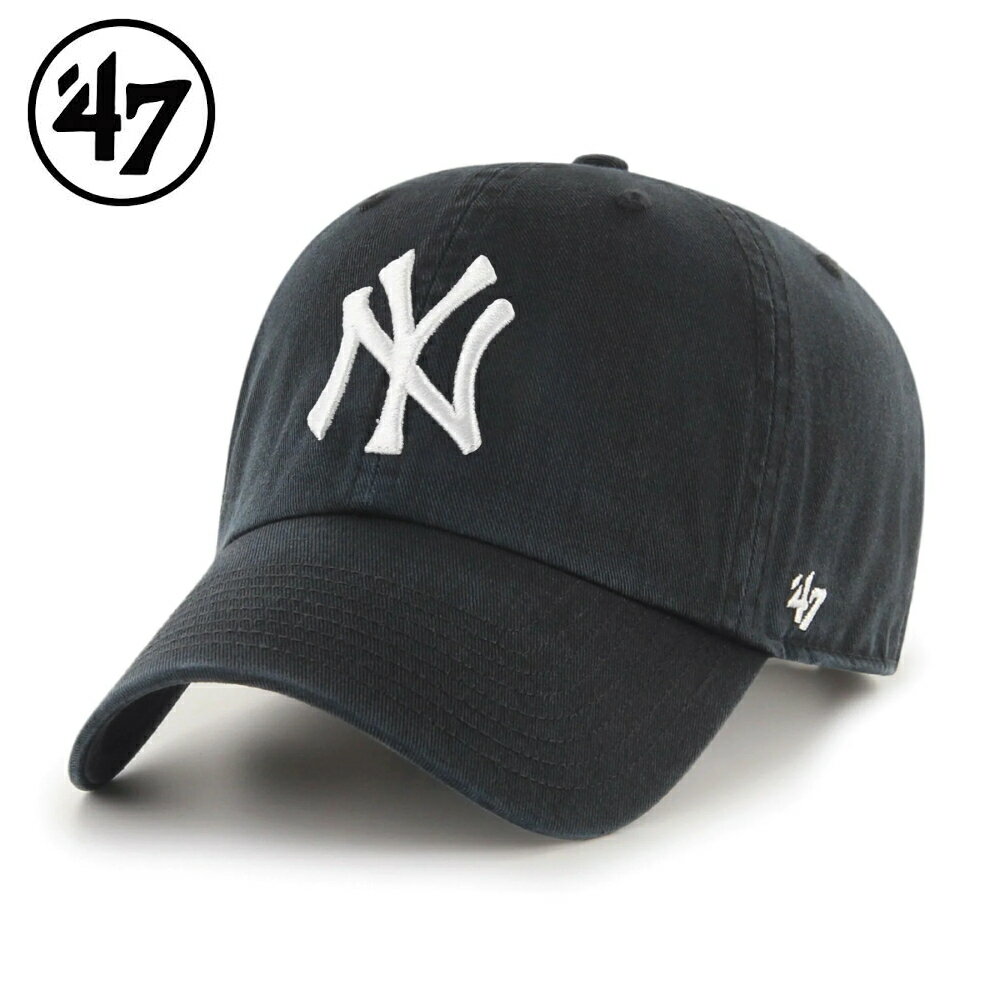 Rakuten - '47 NY YANKEES KIDS CLEAN UP キッズ ローキャップ ニューヨーク ヤンキース 定番 クリーンナップ ブラック 子供用 黒 LOWCAP Black フォーティーセブン フリーサイズ メンズ レディース 男女兼用