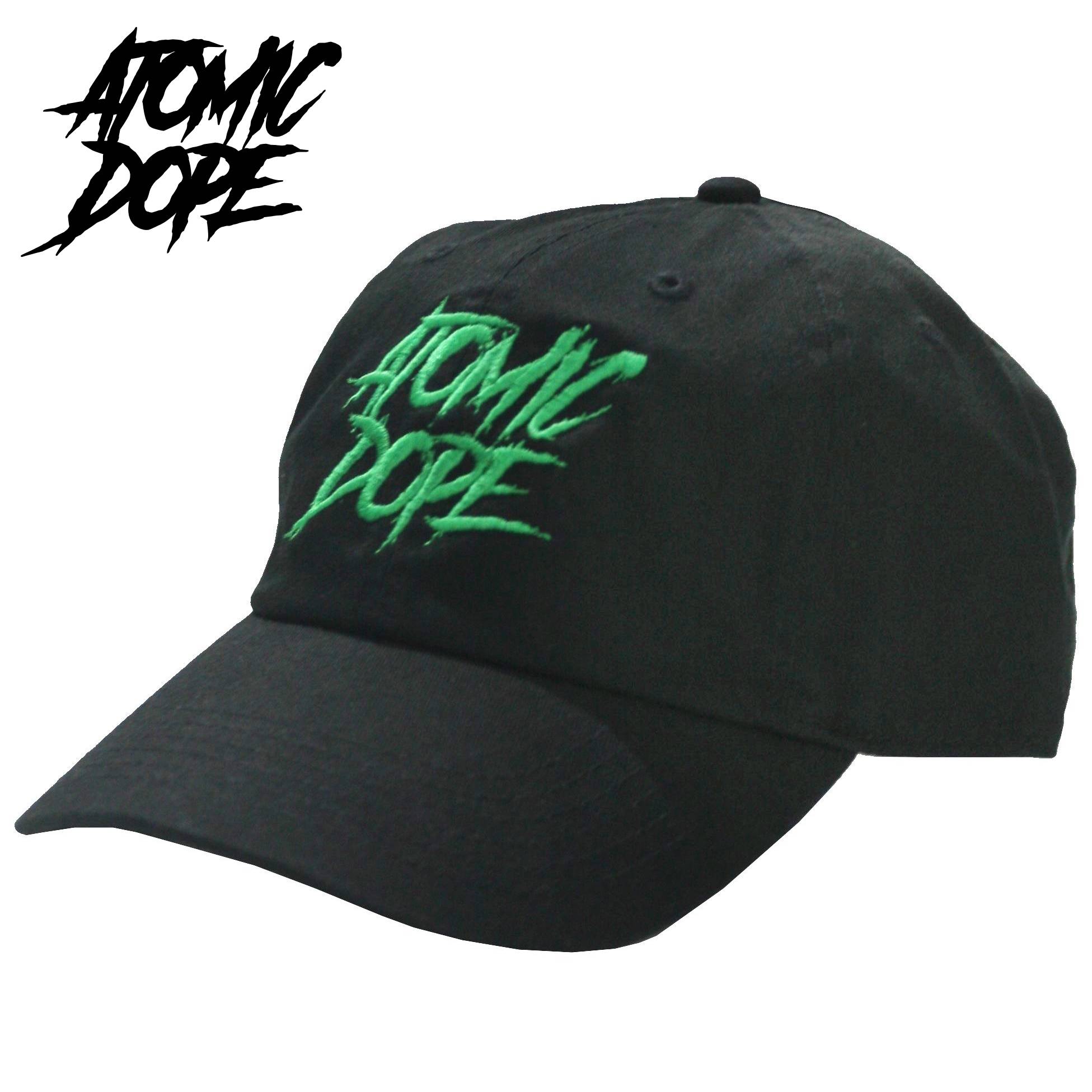 Atomicdope Revenge Low Cap Black/Green ローキャップ ブラック/グリーン 帽子 黒/緑 アトミックドープ フリーサイズ