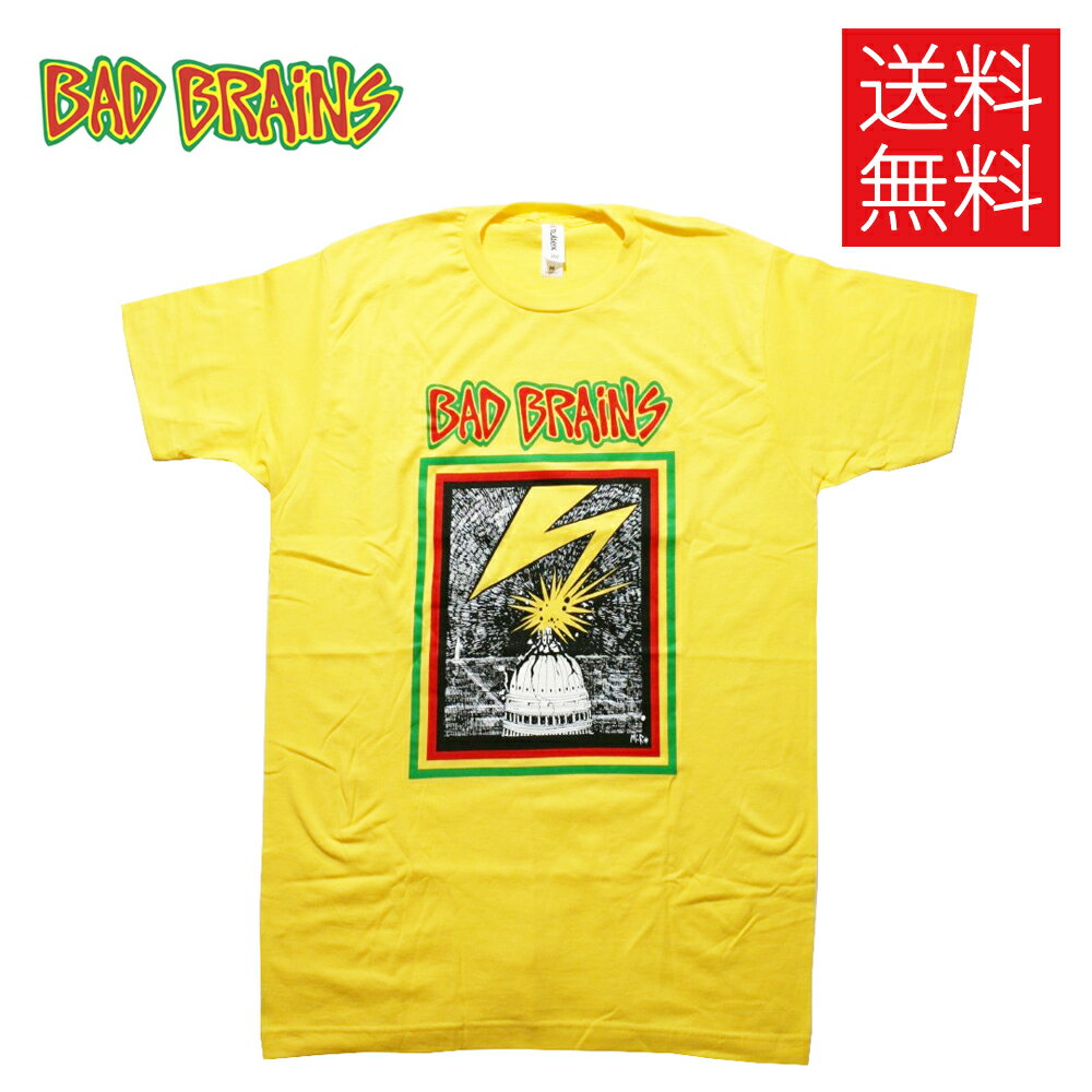 【送料無料】Bad Brains CAPITOL ライセンス オフィシャル Tシャツ イエロー 公式 黄 半袖 T-Shirt Yellow バッド ブレインズ