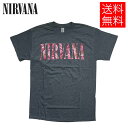 【送料無料】NIRVANA FLORAL LOGO ライセンス オフィシャル Tシャツ チャコール 公式 半袖 灰 T-SHIRTS Charcoal ニルヴァーナ サイズM