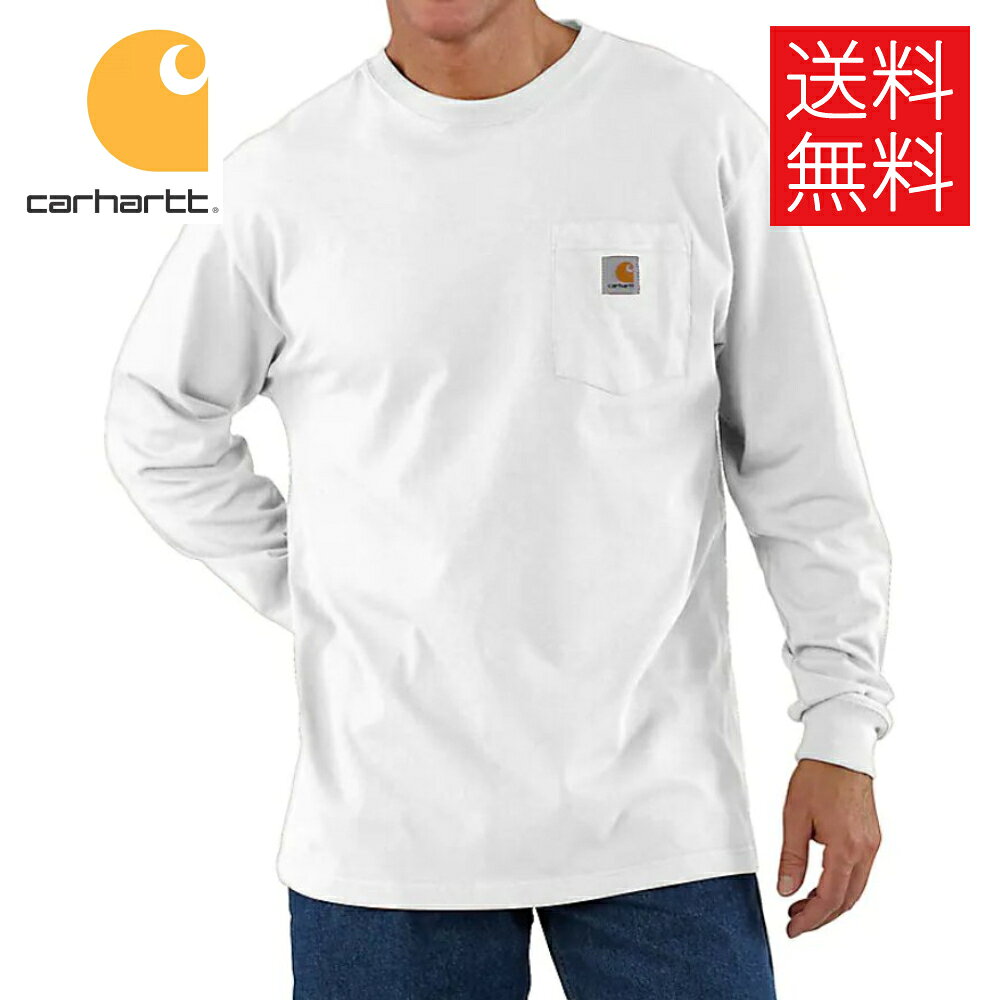 Rakuten - Carhartt LOOSE FIT HEAVYWEIGHT ロング ポケット Tシャツ ロンT ホワイト 白 LONG-SLEEVE POCKET T-SHIRT White カーハート メンズ レディース 男女兼用 ストリート