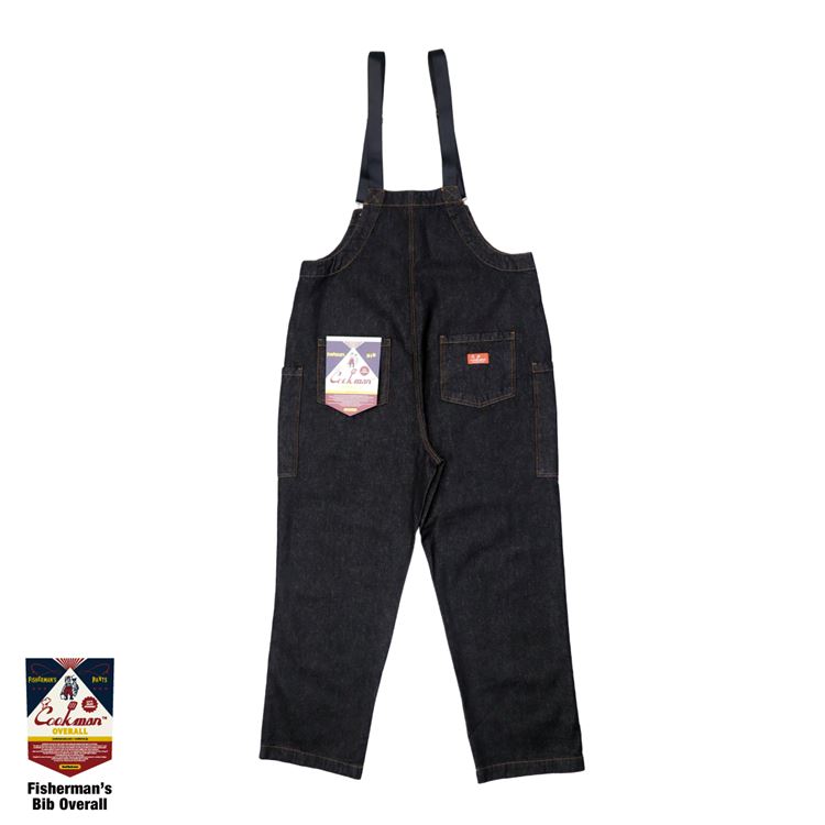 【送料無料】COOKMAN Fisherman's Bib Black Denim オーバーオール ブラック デニム 黒 Overall クックマン メンズ レディース 男 女 ユニセックス