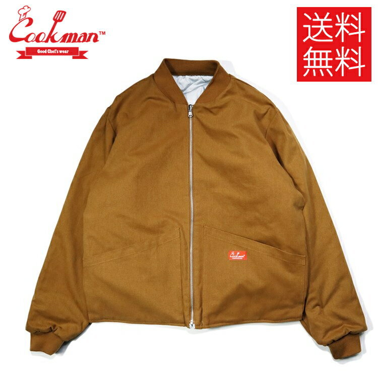 【送料無料】COOKMAN Hot Pad リバーシブル ジャケット 同色鍋敷き付き ブラウン Jacket Brown 茶 クックマン メンズ レディース 男女兼用