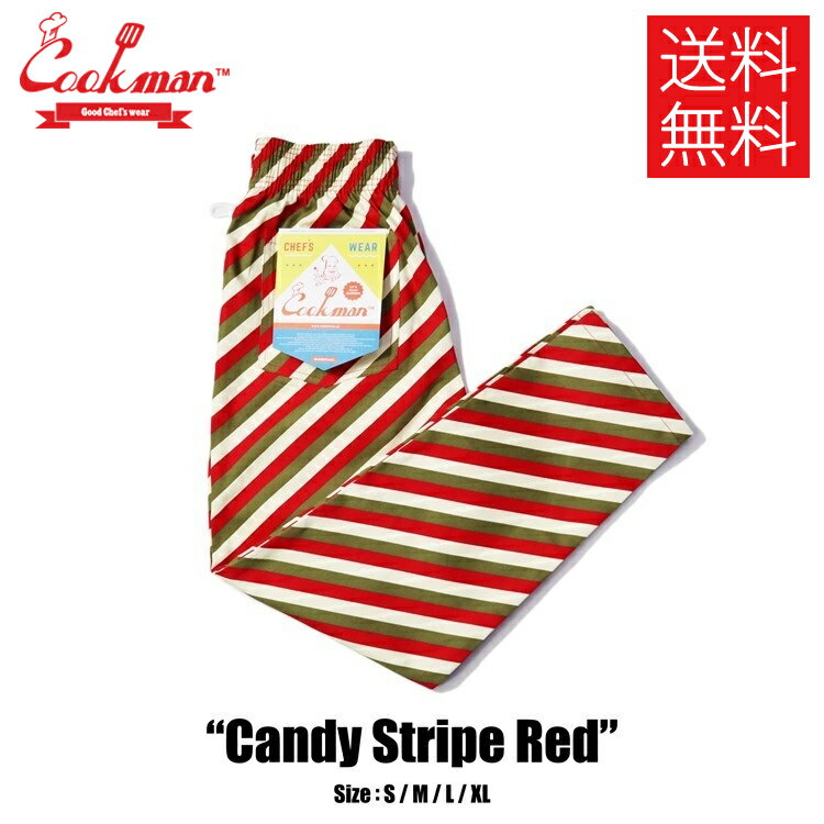 yzCOOKMAN NbN} Chef Pants VFtpc Candy Stripe Red  LfB[ XgCv ~g C[W[pc Y fB[X jp JWA