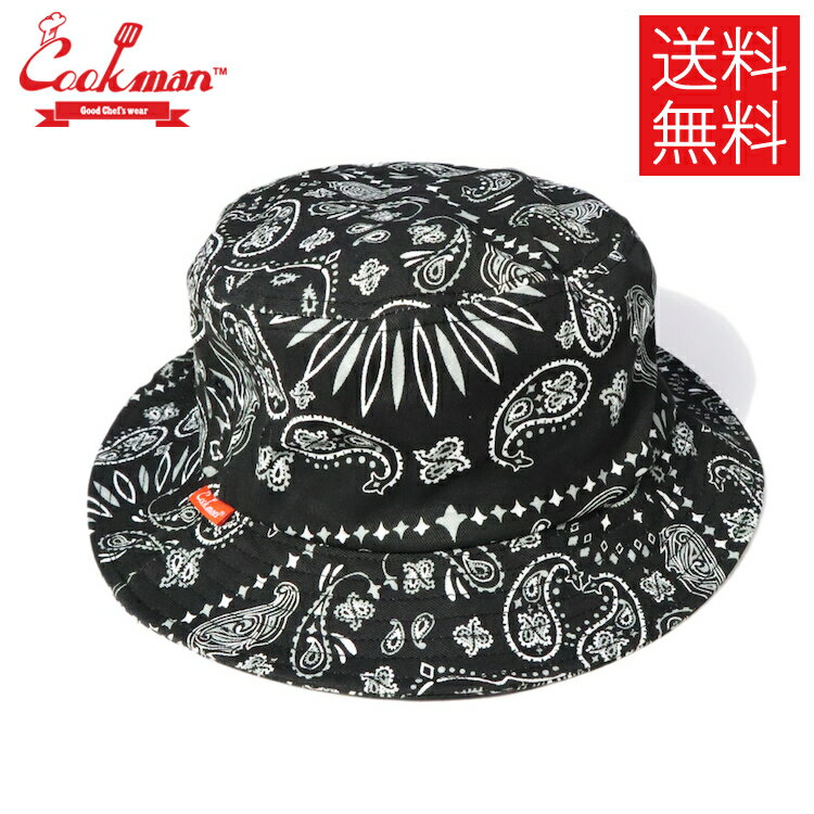 [무료 배송] COOKMAN 쿡맨 Bucket Hat 버킷 모자 Paisley Black 페이즐리 블랙 블랙 남성 여성 남녀 겸용 캐주얼