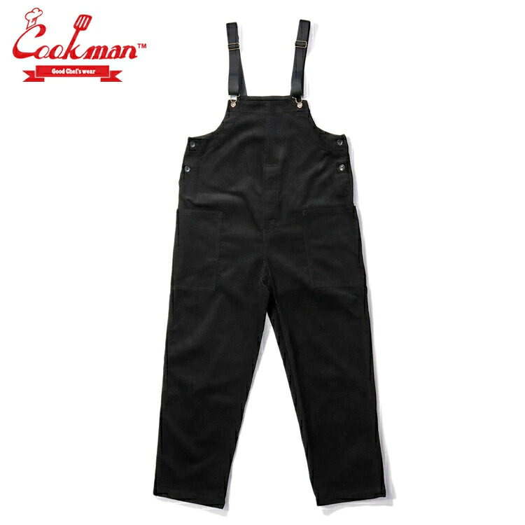 COOKMAN Fisherman's Bib Corduroy Black オーバーオール コーデュロイ ブラック 黒 無地 Overall クックマン メンズ レディース 男 女 ユニセックス
