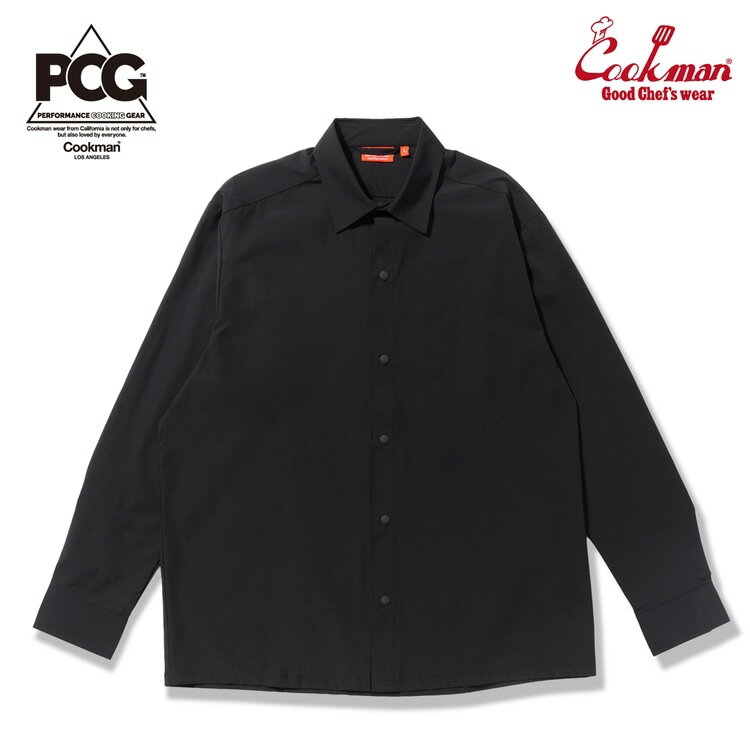 COOKMAN Long Sleeve ワークシャツ ロングスリーブ ブラック Work Shirts Black 長袖 クックマン メンズ レディース 男女兼用