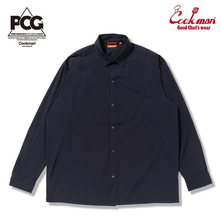 COOKMAN Long Sleeve �������� ���󥰥��꡼�� �ͥ��ӡ� Work Shirts Navy Ĺµ ���å��ޥ� ��� ��ǥ����� �˽�����