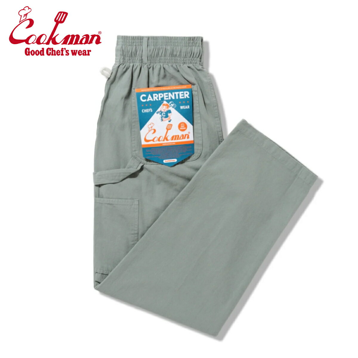 Rakuten - COOKMAN クックマン Carpenter's Pants カーペンターズパンツ シェフパンツ Canvas Still Water LightBlue キャンバス スティールウォーター ライトブルー イージーパンツ メンズ レディース 男女兼用 カジュアル