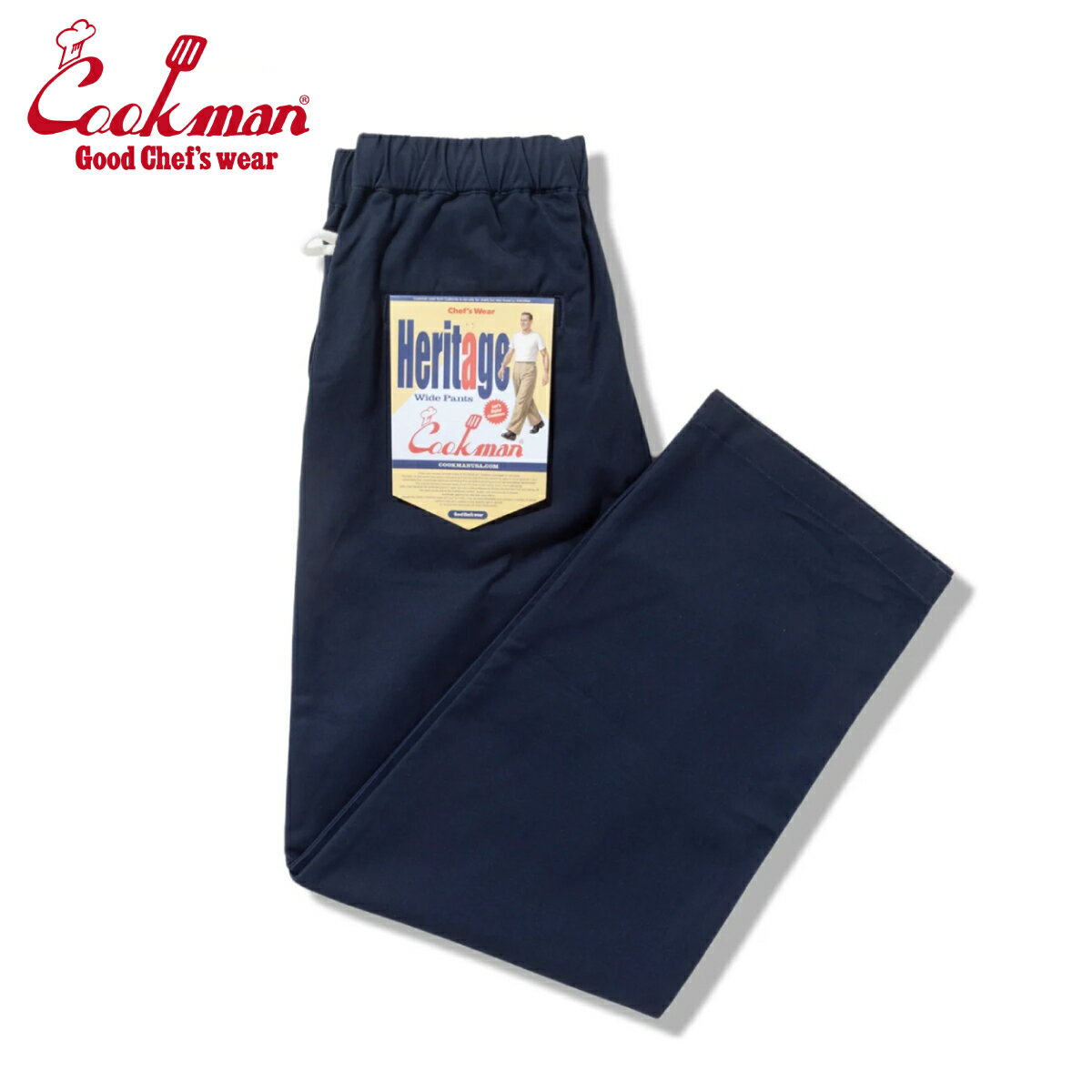 Rakuten - COOKMAN クックマン Heritage Wide Pants ヘリテージワイドパンツ Heavy Twill Navy ヘビー ツイル ネイビー イージーパンツ メンズ レディース 男女兼用 カジュアル