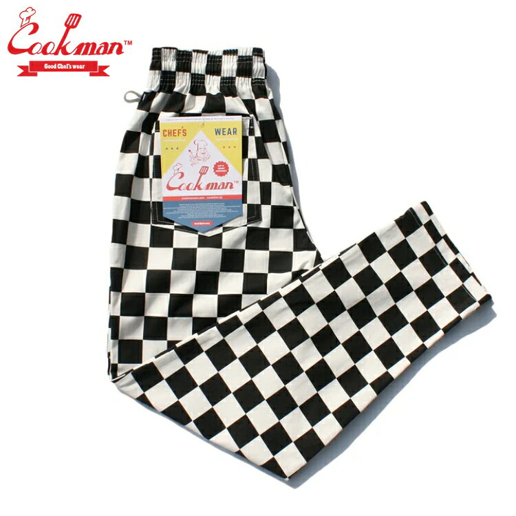 COOKMAN クックマン Chef Pants シェフパンツ Checker チェッカー White/Black ホワイト/ブラック 白/黒 イージーパンツ メンズ レディース 男女兼用 カジュアル