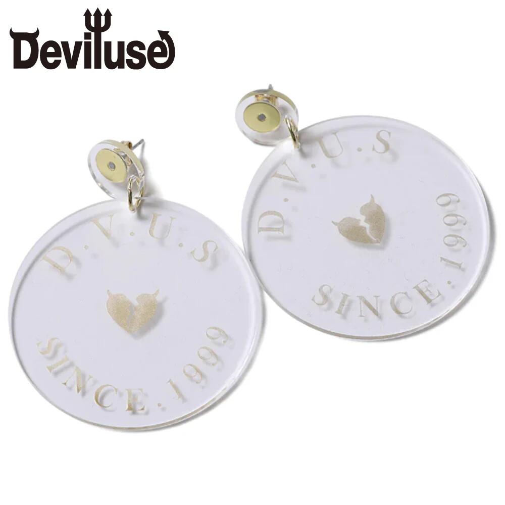 Deviluse Circle Clear ピアス クリア/ゴールド 透明 Pierce Clear/Gold デビルユース