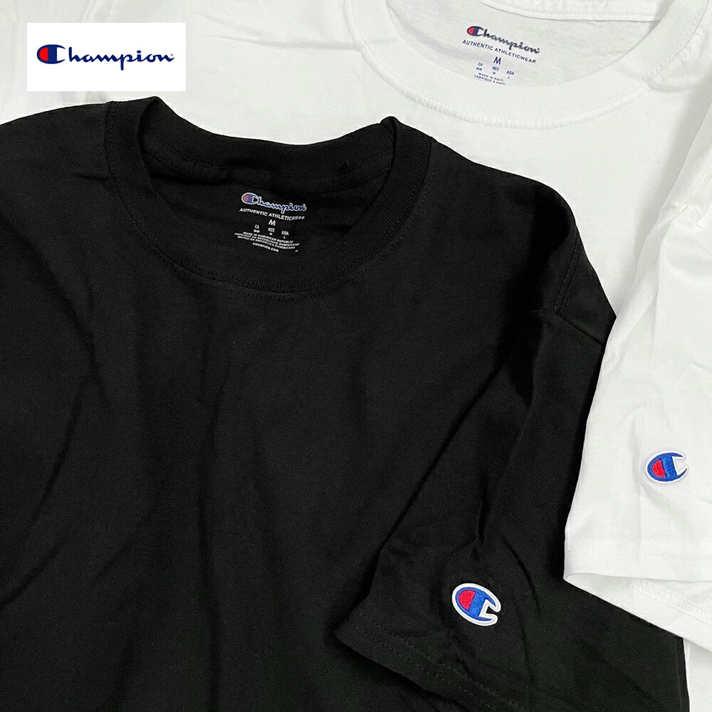 Champion 6oz.short sleeve TVc ubN zCg n    t-shirt Black White `sI