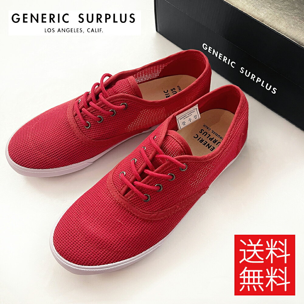 Rakuten - GENERIC SURPLUS MESH スニーカー メッシュ レッド 靴 赤 SNEAKER Red M31BP07F ジェネリック サープラス
