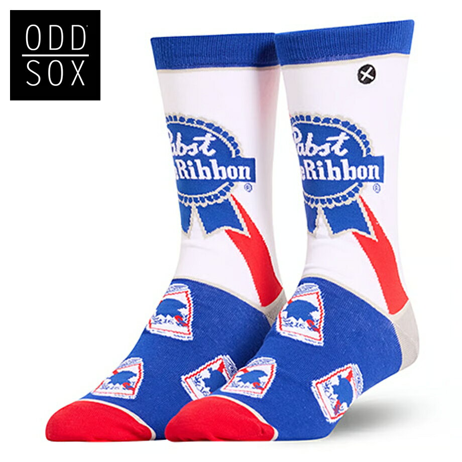 ODD SOX x PABST BLUE RIBBON ソックス 靴下 SOCKS オッドソックス x パブストブルーリボン LARGE FEET(約26cm-約30cm)