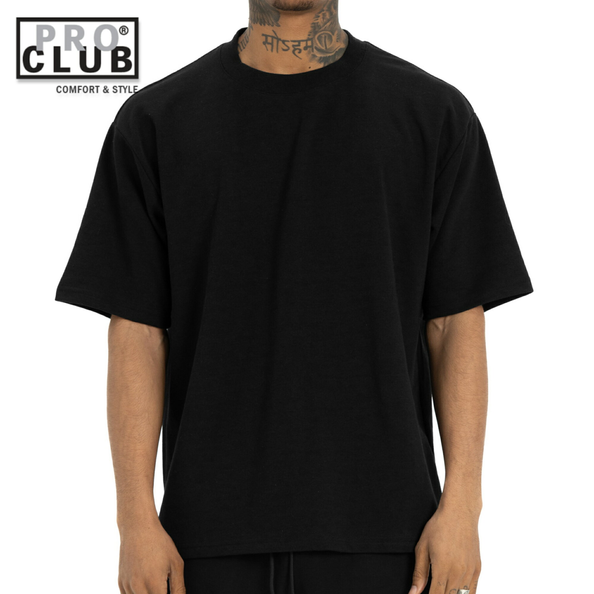 Rakuten - PRO CLUB HEAVYWIDE PERFORMANCE Tシャツ ショートスリーブ ブラック 黒 長袖 TEE Black プロクラブ