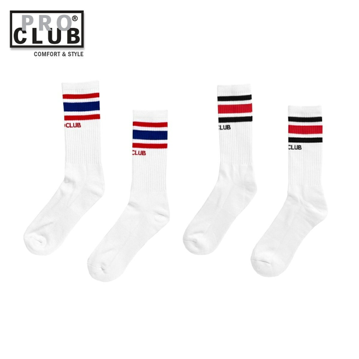 Rakuten - PRO CLUB CLASSIC STRIPE ソックス 靴下 CREW SOCKS プロクラブ ストリート