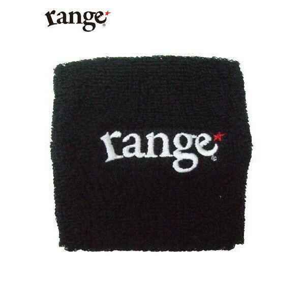 【range】rangeリストバンド 黒 range black wrist band レンジ/ フリーサイズ