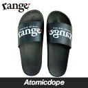 range rg flipped logo ユニセックス サンダル ブラック 黒 sandals レンジ その1