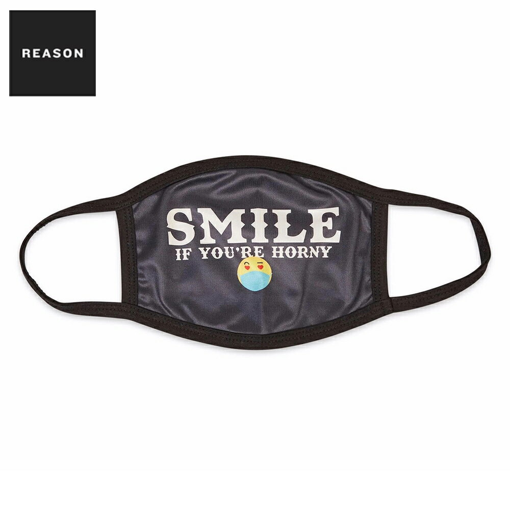 Rakuten - REASON HORNY SMILE フェイスマスク ブラック 黒 FACE MASK Black リーズンクロージング フリーサイズ