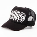 【RUDIE'S】メッシュキャップ 黒 黒 白 SPARK MESH CAP Black Black White ルーディーズ フリーサイズ