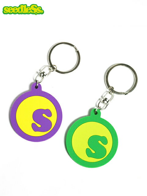 【seedleSs】s-dot keyholder Green Purple ラバーキーホルダー グリーン パープル 緑 紫 シードレス