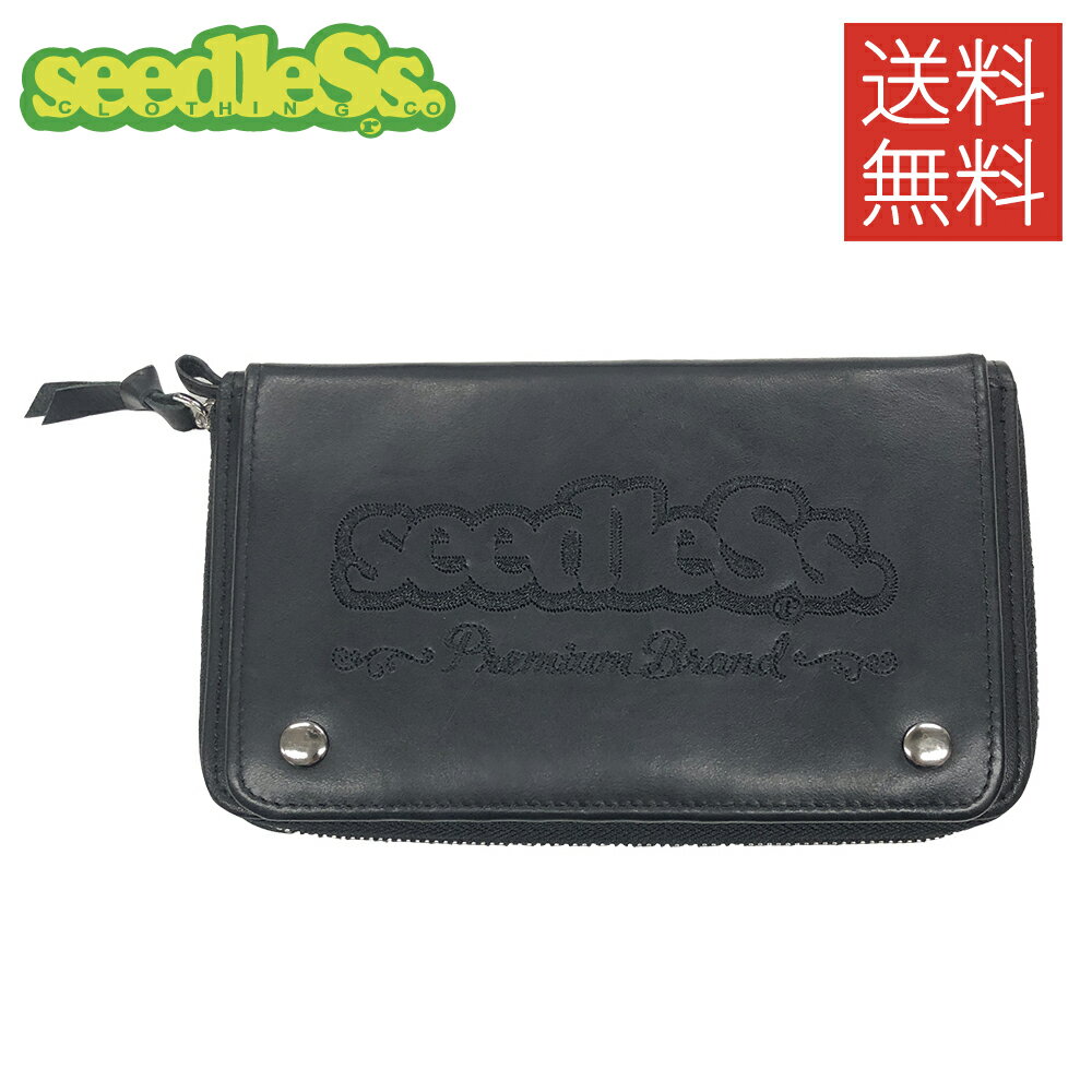 ̵seedleSs sd genuine å ܳ   leather wallet Black ɥ쥹