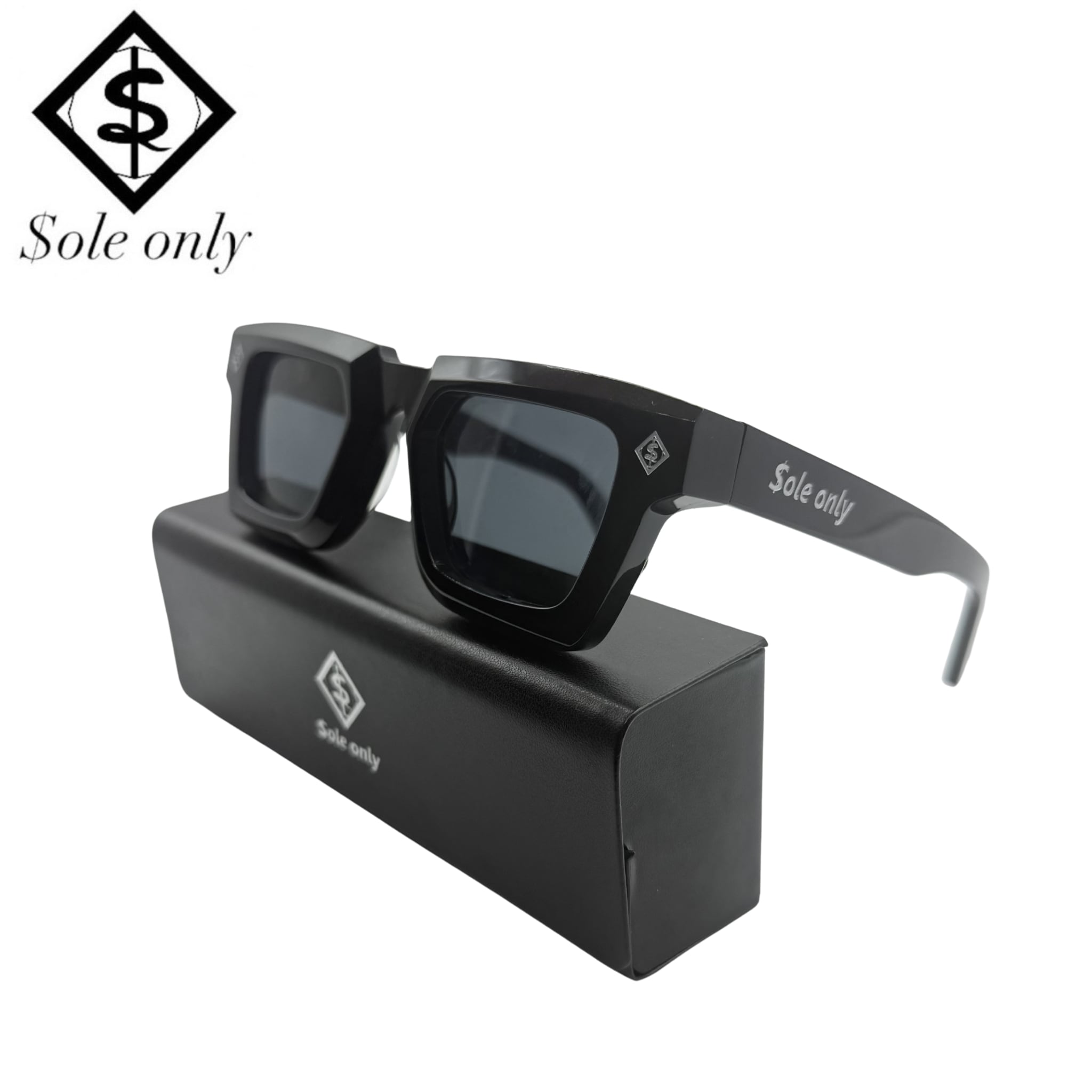 Rakuten - $ole only ソールオンリー Monarch Square モナーク スクエア sunglasses Black サングラス ケース付き ブラック メンズ レディース ユニセックス 男女兼用