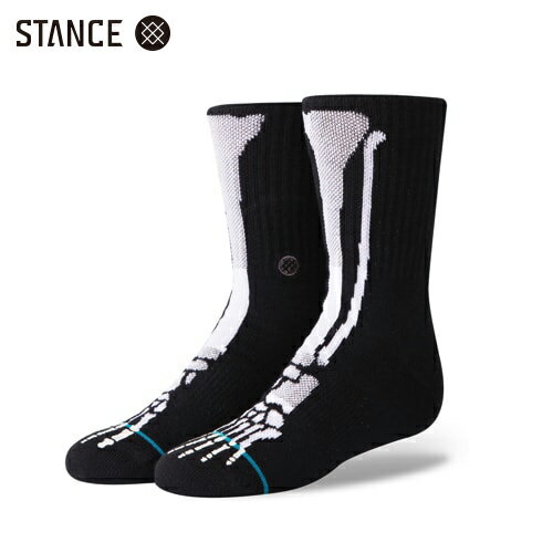 STANCE BONES BOYS ���å� ���å��� �߸� �֥�å� �Ҷ��� ���� �� SOCKS Black ������ ������S(14.0-16.5cm)