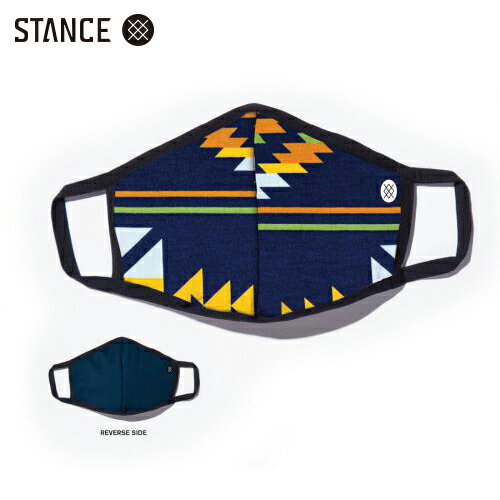 STANCE GUIDED リバーシブル マスク ネイビー ブルー 紺 青 MASK NavyBlue スタンス フリーサイズ