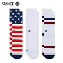 STANCE THE AMERICANA 3 PACK ソックス 3足セット 靴下 SOCKS スタンス サイズL 25.5-29.0cm(4)