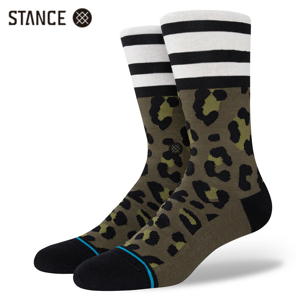 STANCE PIBLOKTO インフィニット ソックス グリーン レオパード 靴下 緑 ヒョウ柄 INFIKNIT SOCKS Green Leopard スタンス サイズL 25.5-29.0cm