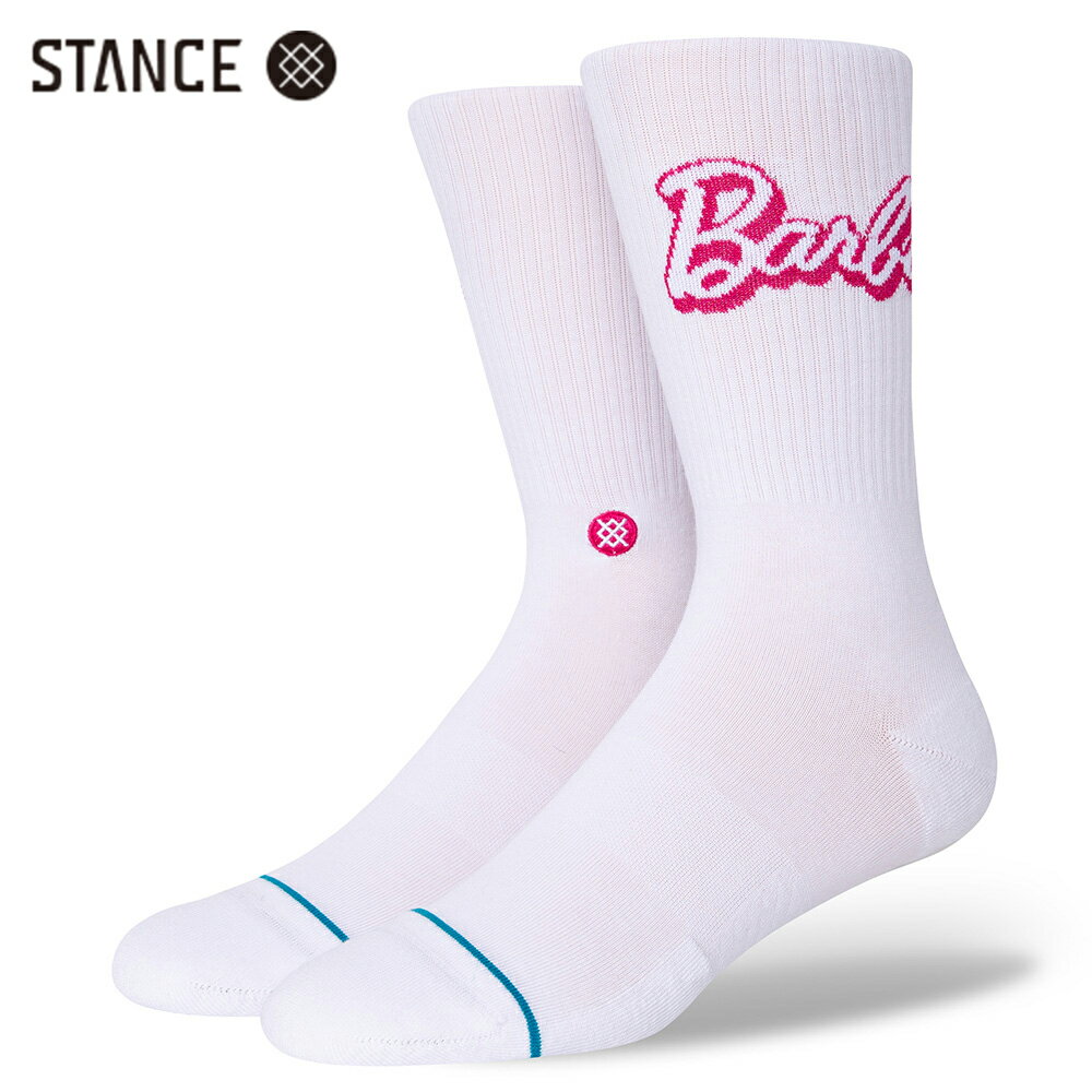 STANCE x Barbie BE BOLD レディース コラボ ソックス ホワイト 靴下 白 SOCKS White スタンス x バービー サイズS 22.0-24.5cm