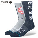 STANCE x MLB NEW YORK YANKEES SPLIT CREW `[ \bNX C SOCKS X^X x 僊[O j[[NEL[X TCYL 25.5-29.0cm