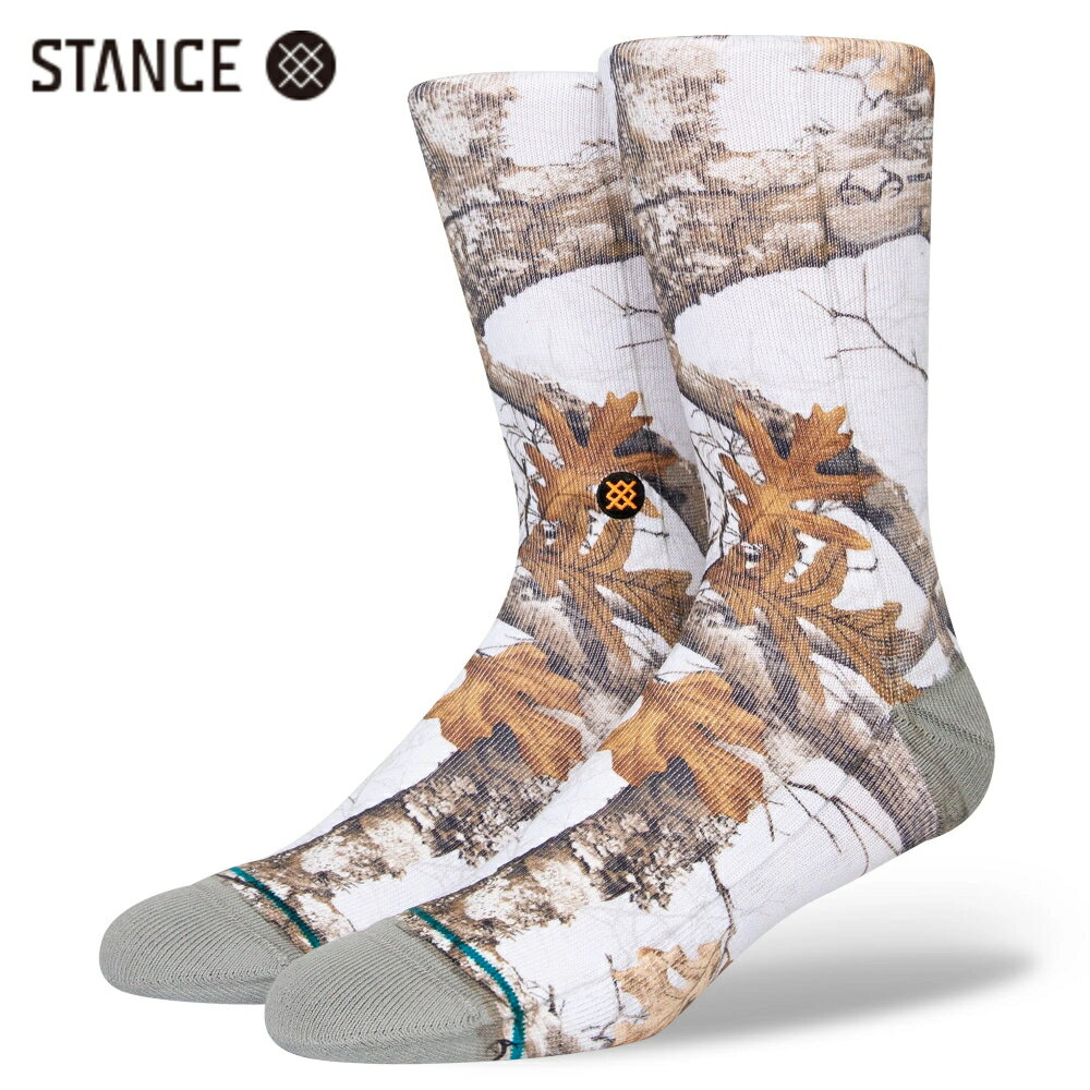 STANCE EDGE ソックス リアルツリー カモ 迷彩 白 靴下 SOCKS LeafCamo White スタンス サイズL 25.5-29.0cm