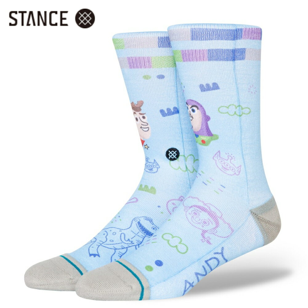 STANCE x Toy Story Ryan Bubnis TOY STORY BY R BUBNIS コラボ ソックス ブルー 靴下 青 SOCKS Blue スタンス x トイストーリー(ライアン・ブブニス) Lサイズ 25.5-29.0cm