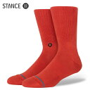 STANCE ICON ソックス ダークレッド 赤 靴下 Dark Red SOCKS スタンス サイズL 25.5-29.0cm